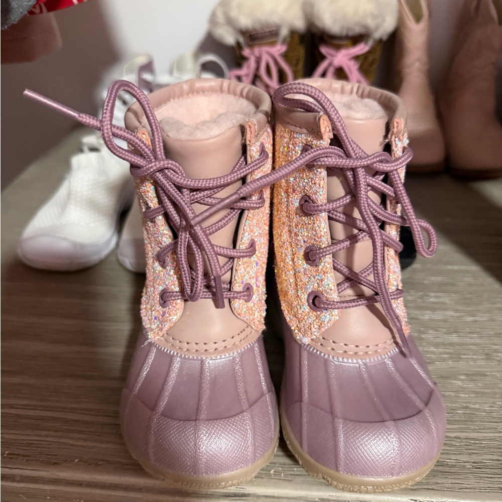 Sparkly Pink Kids Boots